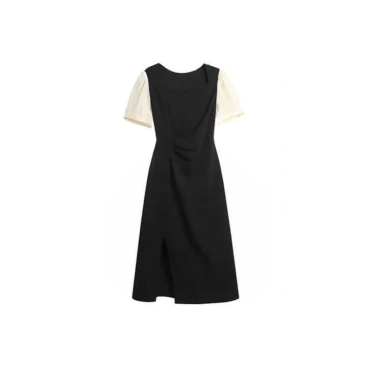 HUASJ Short Sleeved Dresses Women's Black-0