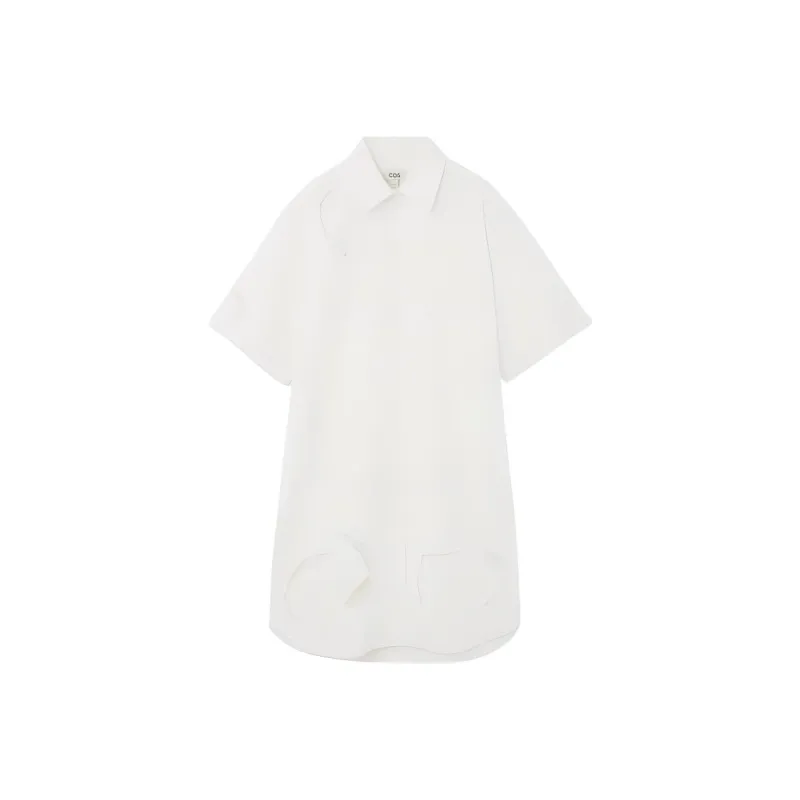 COS Short Sleeved Dresses Women's White-0