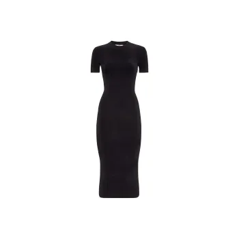 FENDI X Skims Velvet Knit Midi Dress Black