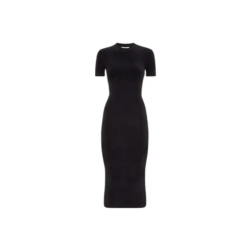 FENDI X Skims Velvet Knit Midi Dress Black