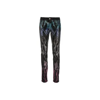 PHILIPP PLEIN Embellished Zebra Pattern Jeggings