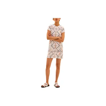 HERMES Short Sleeved Dresses Women's White