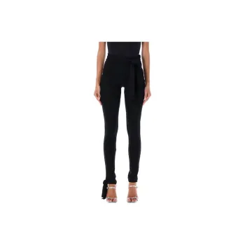 MSGM High-Waist Ribbon Leggings