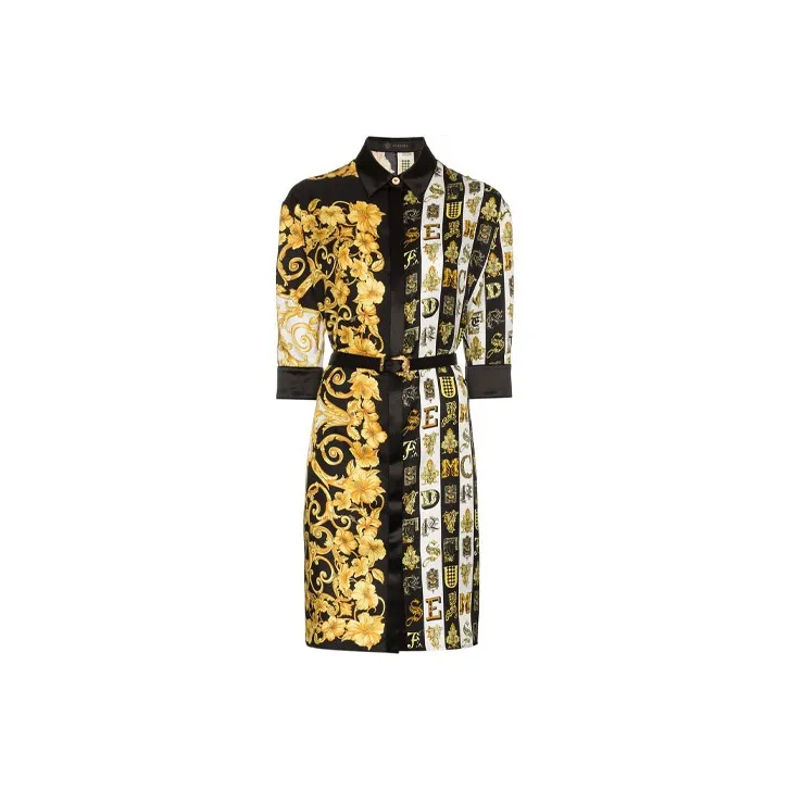 VERSACE VERSACE Long-Sleeved Dresses Women's Yellow-0