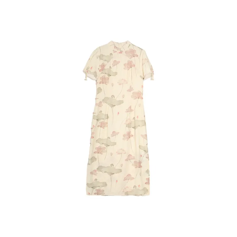 SETIROM Short Sleeved Dress Women's Pink-0