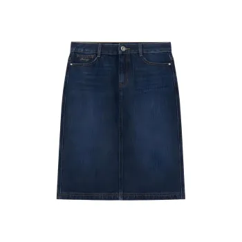 HAZZYS Denim Long Skirts Women's Navy Blue