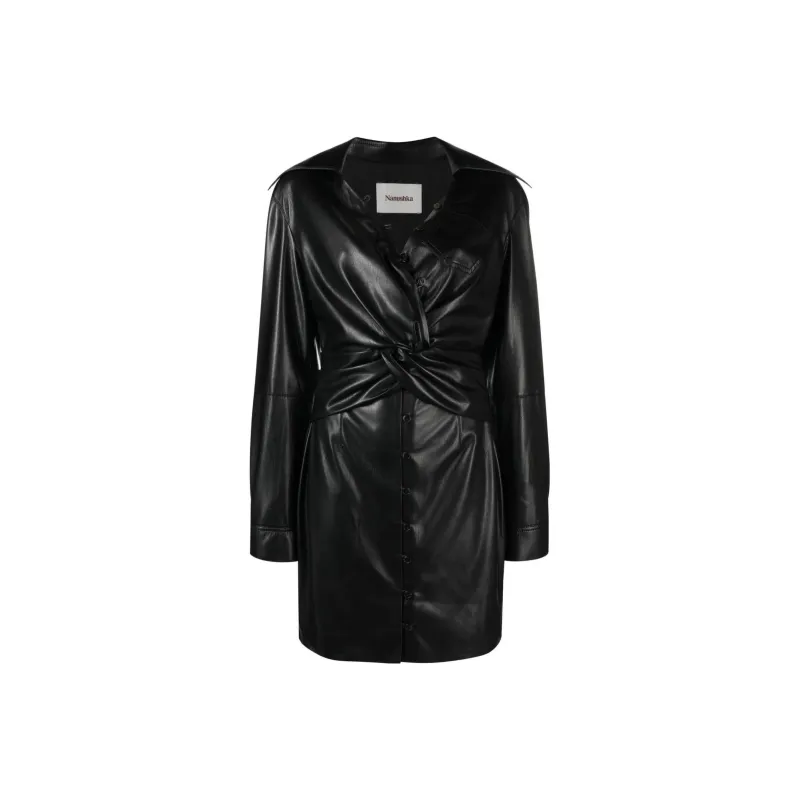 NANUSHKA Marto Faux leather Minidress-0