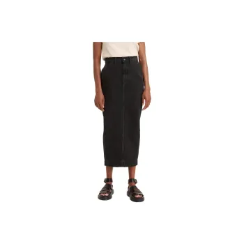 Levis Levis/Levi's SS23 WellThread Series Denim Long Skirts Women's Black