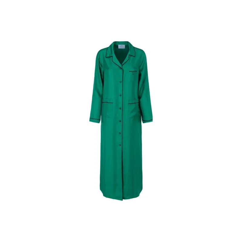 PRADA Long Sleeved Dress Women's Green-0