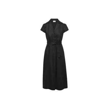 ARITZIA Wilfred Shirt Linen Dress Short-Sleeved Dresses Women's Black