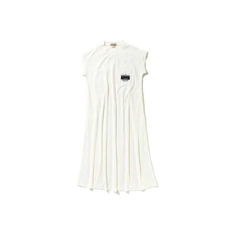 L.L.Bean Short-Sleeved Dresses Women's White-0