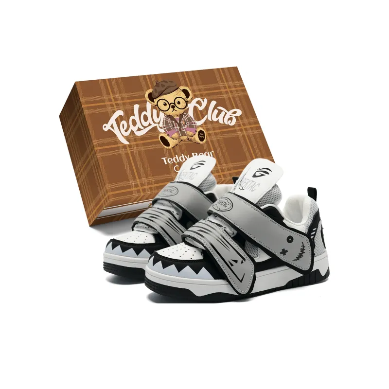 Teddy Bear Collection Slip Resistant, Abrasion Resistant, Lightweight Low Top Skateboard Shoes Unisex-31