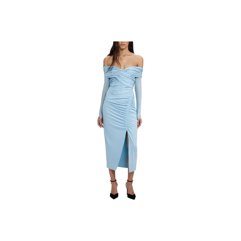 Self portrait Long Sleeved Dresses Women's Haze Blue-0