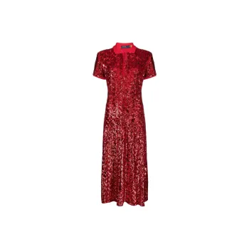 Polo Ralph Lauren FW22 Short Sleeved Dress Women's Red