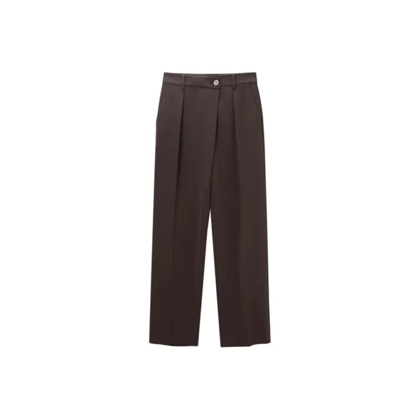 OVV Casual Pants Women's Dark Brown Solid Color C2-0
