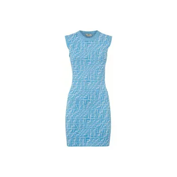 FENDI Sleeveless Dress Women's Light Blue