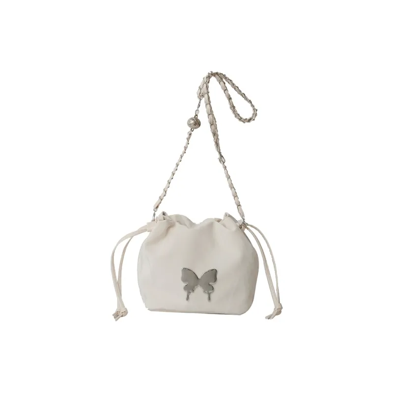 Single Warehouse PU Shoulder Bag Women's White/Silver/Pink/Blue/Black-0