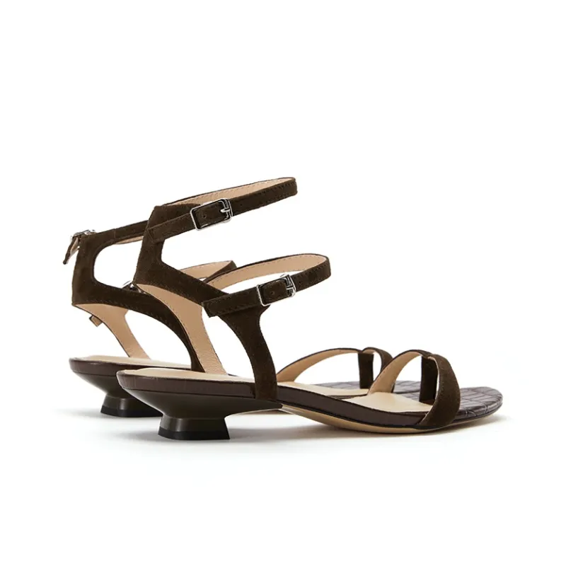 Marie Claire One Strap Sandals Women's Molten Rock Chocolate Brown-4