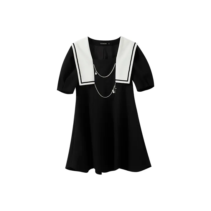 YUMOMO STAR Short Sleeved Dresses Women's Black-0
