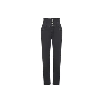 TAMMY TANGS Pencil Pants Moderate Jeans Women's Black