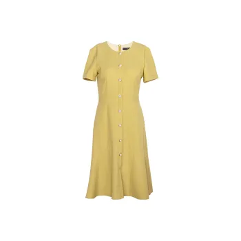 ROEYSHOUSE Short Sleeved Dress Women's Yellow