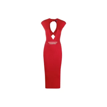 BALMAIN Sleeveless Dresses Women's Red