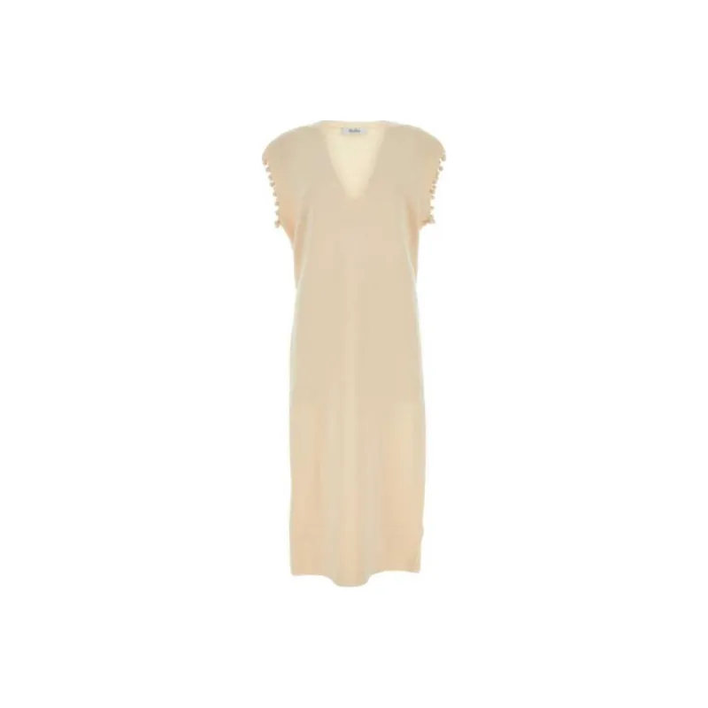 MaxMara V Neck Sleeveless Knitted Dress-0
