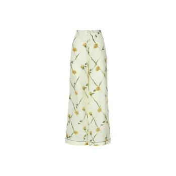 Burberry Floral Printed Midi Skirt