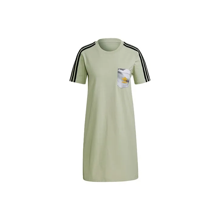 Adidas Originals Short Sleeved Dresses Women's Green-0