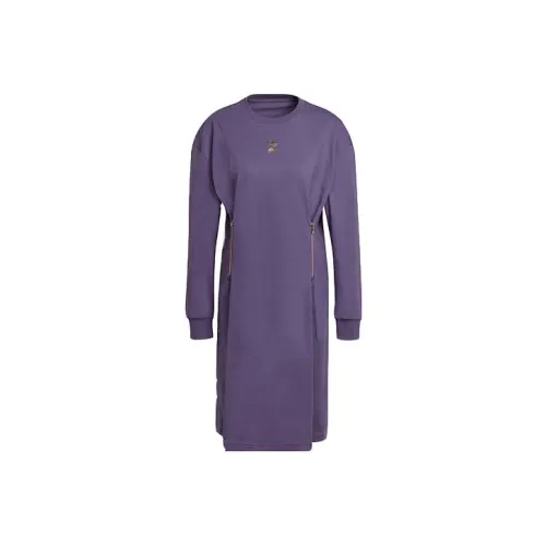 Adidas Originals Long Sleeved Dresses Women's Purple