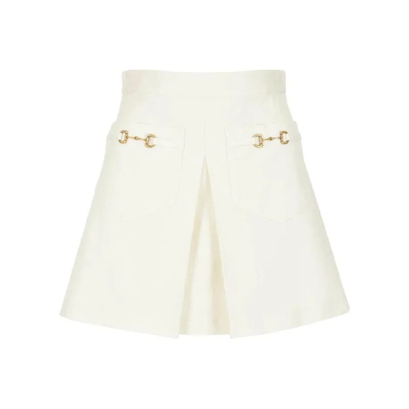 GUCCI Horsebit Cotton Skorts-0