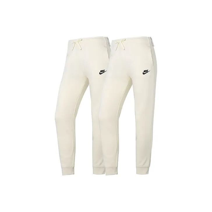Nike As W Nsw Club Flc Mr Pant Std Knitted Sports Pants Women's 2 Pack White-0