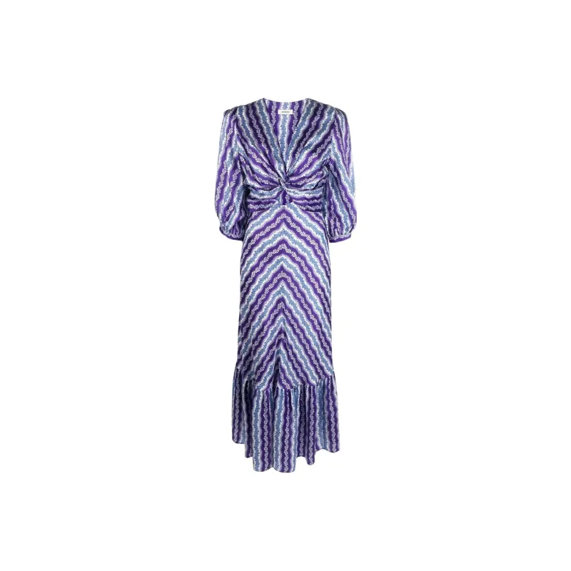 Sandro Short Sleeved Dress Women's Purple-0