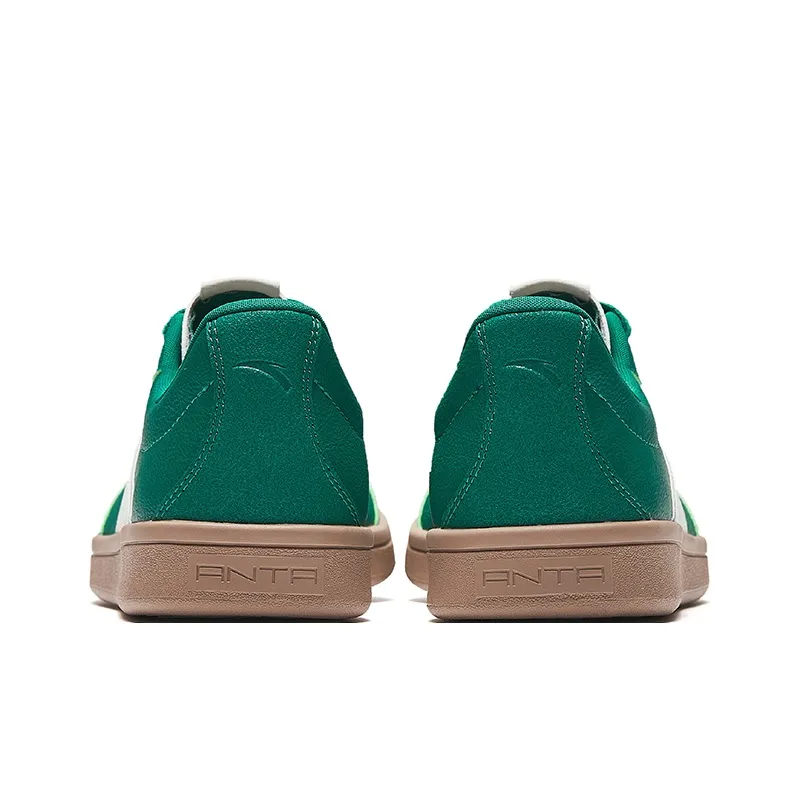 Anta Abrasion Resistant Lightweight Breathable Quick Dry Slip Resistant Low Top Skateboard Shoes Men's Green-3