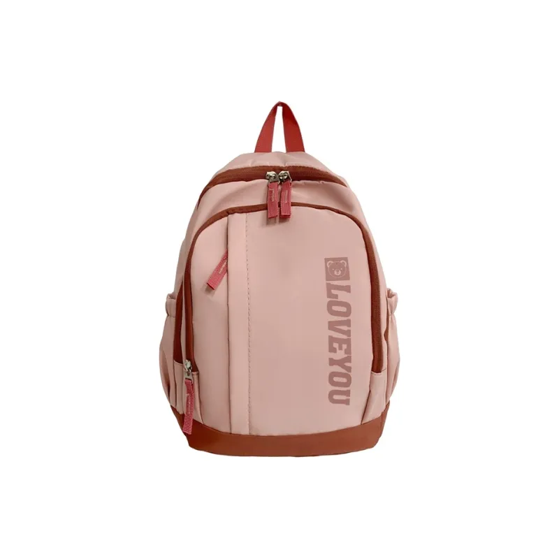 Single Warehouse Nylon Backpack Unisex Pink/Green/Black/Beige-6
