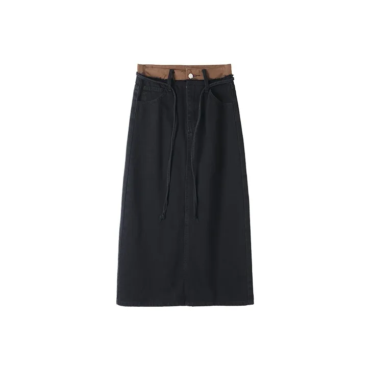 MITUAN Denim Long Skirts Women's-5