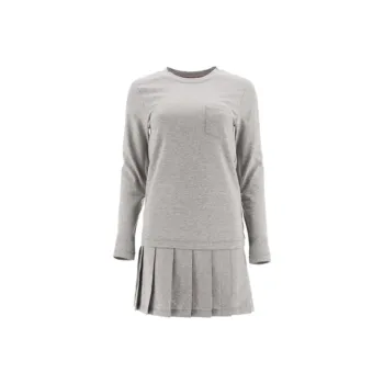THOM BROWNE Long Sleeved Dresses Women's Light Gray