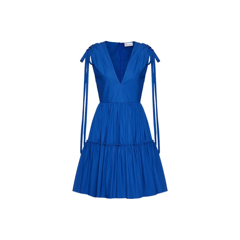 RED VALENTINO REDValentino V Neck Sleeveless Dress-0