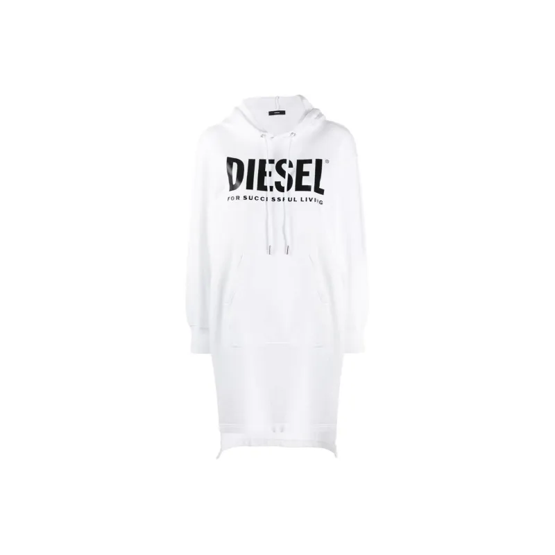 DIESEL Long-Sleeved Dresses Women's White-0