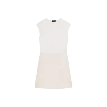THEORY Short-Sleeved Dresses Women's Ivory White