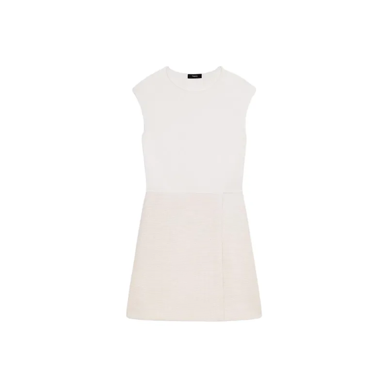 THEORY Short-Sleeved Dresses Women's Ivory White-0