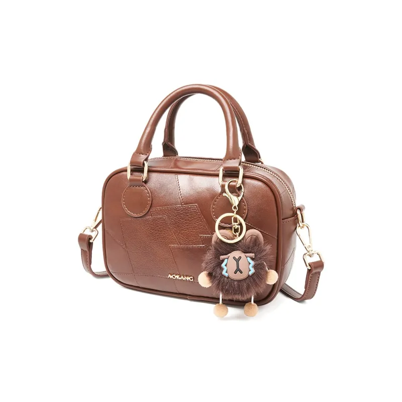 AOKANG Synthetic Leather Handbag Mini Women's White/Black/Caramel/Coffee-15