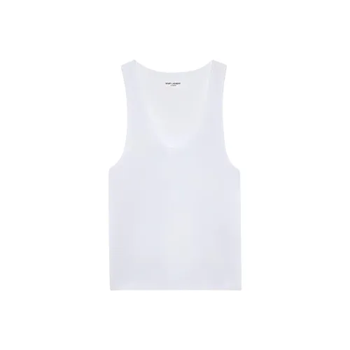 SAINT LAURENT Henley Sleeveless Tank Top