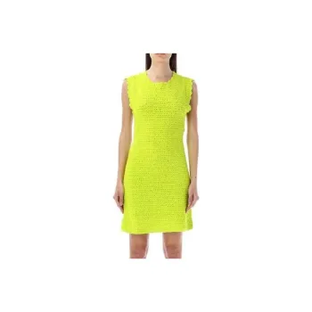 GANNI Sleeveless Dresses Women's Neon Green