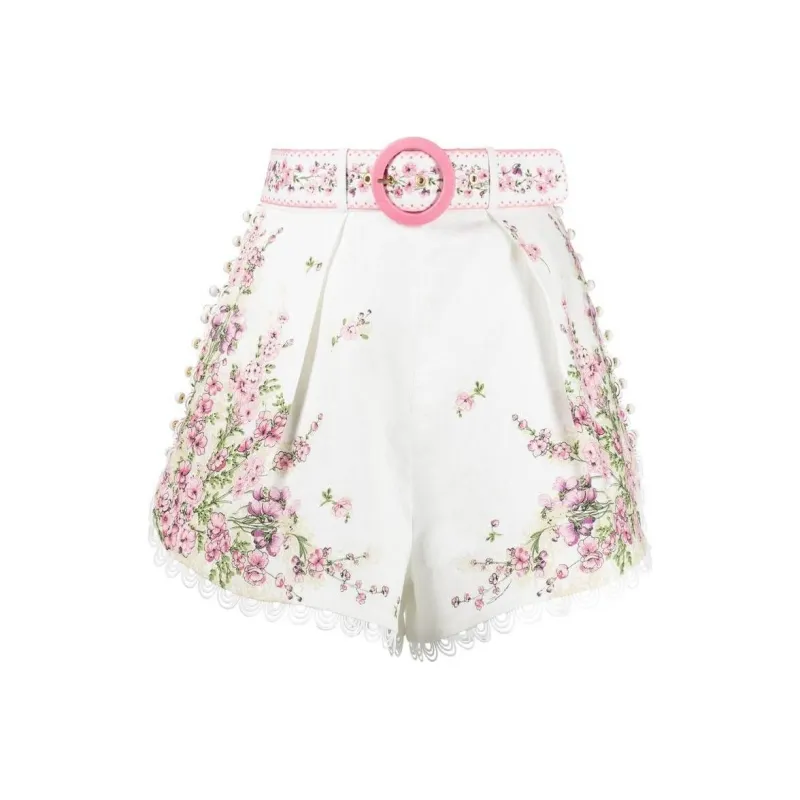 Zimmermann Jude Belted Shorts-0