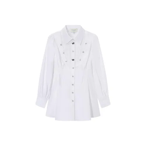 LULUALWAYS Long-Sleeved Dresses Women's White