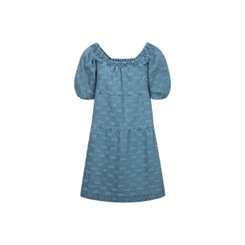 EVISU Dress Women's Denim Blue All Over