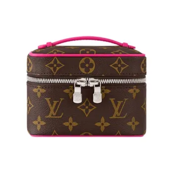 LOUIS VUITTON Monogram Coated Canvas Bag Makeup Bag Women's Brown