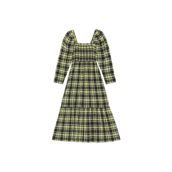 GANNI Long Sleeved Dresses Women's Yellow