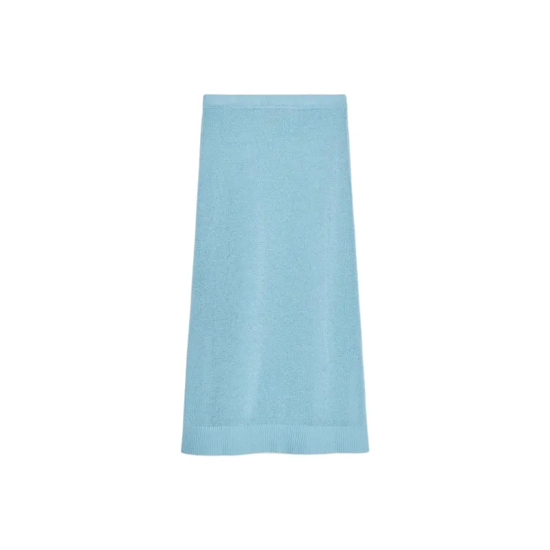 ZARA Knit Long Skirt Women's Light Blue-1